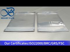 sachet stand-up en film d'aluminium transparent