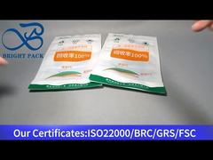 sac recyclable à fermeture éclair à fond plat