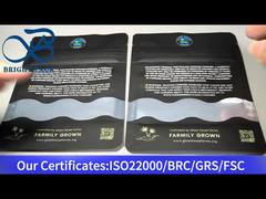 pochette ziplock debout pour fleur de cannabis avec fenêtre transparente