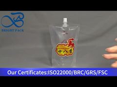 pochette transparente à bec verseur