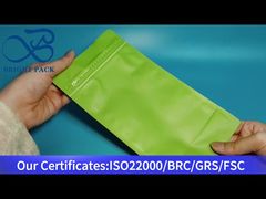 sac vert à fond plat avec fermeture éclair