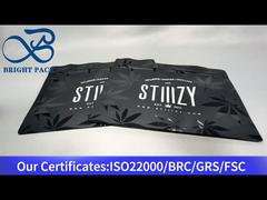 Sac de verrouillage pour enfants de cannabis à impression brillante avec de l'huile mate