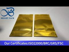 sac mylar personnalisé doré résistant aux enfants