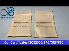 petit sac ziplock en papier kraft avec fenêtre transparente