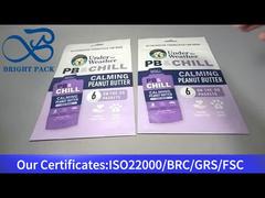 sachet d'emballage d'aliments pour animaux de compagnie pour beurre de cacahuète