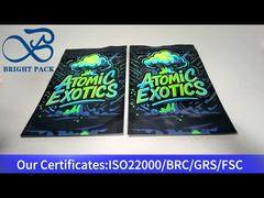 sac debout composite en papier d'aluminium avec fenêtre transparente