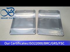 petits sacs blancs à fermeture éclair à l'épreuve des enfants avec fenêtre transparente