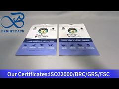 sac en plastique bleu pour les collations pour animaux de compagnie 170g