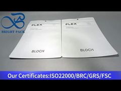 sac composite en papier d'aluminium blanc avec fenêtre transparente pour les chaussures