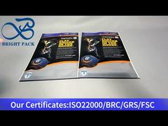 Sac en plastique à soufflet en aluminium noir avec fenêtre transparente