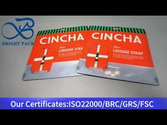 sac en plastique orange avec fenêtre transparente pour la sangle de bagages