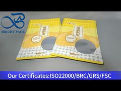 sachet composite en aluminium jaune pour flocons d'avoine 450g