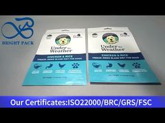 Sac en plastique bleu à fermeture à glissière pour nourriture pour chiens 170g