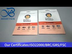 sacs à fermeture à glissière orange pour les chats 90g