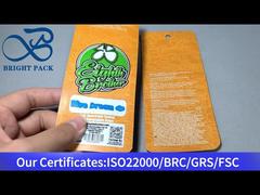 petits sacs de stockage d'aliments mylar en aluminium et en plastique orange 1g