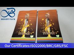 sac fermé à glissière en aluminium-plastique marron pour enfants