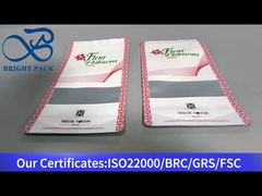 sachet zippé vertical blanc avec fenêtre transparente, qualité alimentaire