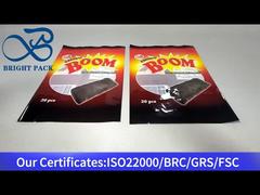 sac d'emballage alimentaire à fenêtre transparente pour rouleau croustillant enrobé de chocolat