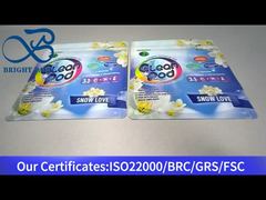 Sac en plastique refermable bleu pour dosette de détergent à lessive