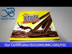 sac ziplock en plastique aluminium jaune pour chocolat