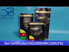 sac fond plat noir avec valve 1kg