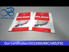 Sac d'emballage en plastique blanc à fermeture éclair pour nettoyant et désinfectant pour le bain, 80g