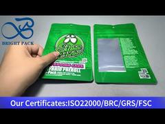 sac en mylar de cannabis avec fenêtre transparente