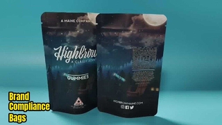 Sac en Mylar personnalisé, résistant aux enfants, breveté aux États-Unis, pour la conformité de la marque de cannabis