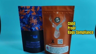 Sacs ziplock à l'épreuve des enfants brevetés aux États-Unis pour les besoins de conformité des dispensaires de cannabis