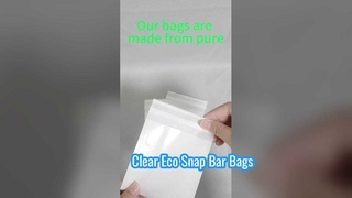 Sacs en glassine biodégradables à 100 % de 22 mm, hautement transparents, pour barres Snap et emballage alimentaire