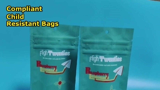 Sacs à mauvaises herbes personnalisés, conformes aux normes américaines, en vrac résistant aux enfants pour les marques de cannabis