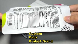 Sacs en plastique refermables imprimés sur mesure en vrac