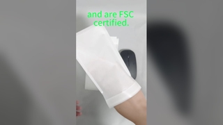 Sacs en papier vitreux biodégradables certifiés FSC avec joint autoadhésif pour vêtements et chaussettes