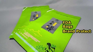 Sacs en plastique imprimés refermables conformes à la FDA