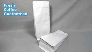 Sacs à café refermables à fond plat avec valve