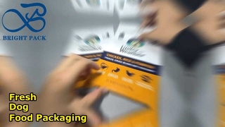 sac d'emballage en polyéthylène jaune pour nourriture pour chien 170g