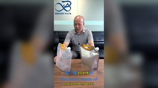 Poche transparente épaissie de paquet de liquide de catégorie comestible de poches transparentes épaissies de bec