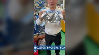 Tenez le sac de tirette à soufflet hermétique B2B en gros coffre-fort fait sur commande de nourriture