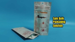 Sacs en Mylar de cannabis certifiés par les États-Unis, en vrac résistant aux enfants pour les dispensaires