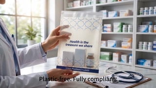 Poche médicale de luxe translucide de Glassine de papier de barrière d'emballage de Pharma
