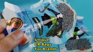 Sacs résistants aux enfants à impression recto-verso de forme irrégulière pour les besoins de marque de cannabis