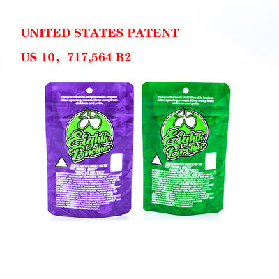 Plastique résistant à l'odeur Fermeture à glissière Sac de protection pour enfants Sac de nourriture autonome sur mesure