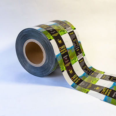 Foil d'aluminium composite film en rouleau d'alimentation Impression couleur Thé Snack Film en rouleau d'emballage automatique