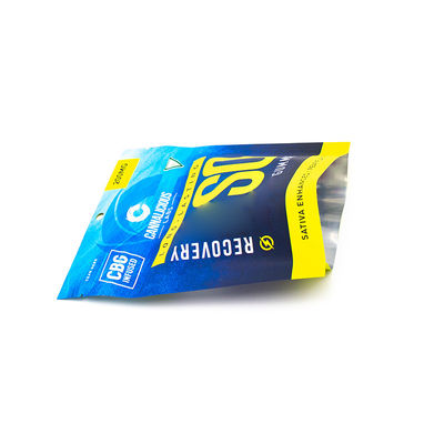 Sacs d'emballage à fermeture à glissière VMOPP+PET+PE à trois côtés personnalisables et à l'épreuve des enfants