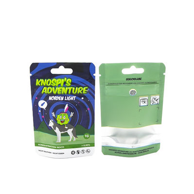 Impression personnalisée Fermeture à glissière anti-enfants et anti-odeur Emballage recouvrable Sacs Mylar pour les mauvaises herbes du tabac Emballage de cigarettes