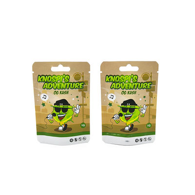 Emballage résistant à l'odorat de qualité alimentaire Fermeture à glissière Cigar Shisha Naswar Entreposage debout Sac à tabac avec votre logo