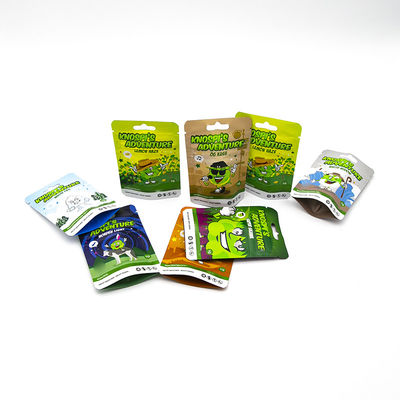 Sacoche personnalisée, résistante aux enfants, étanche à la manipulation, holographique, noir, blanc, mate, brillant, sac de sortie Mylar