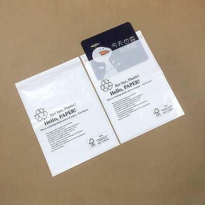 Biodégradable translucide papier vitreux papier ciré sacs de vêtements imprimés sur mesure pour chaussettes vêtements T-shirt emballage