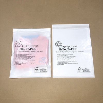 Sacs en verre translucide entièrement dégradables pour les vêtements avec auto-scellés