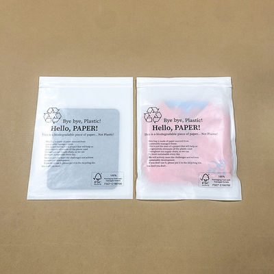 Sacs en papier en cire de verre sous-translucides biodégradables recyclés avec votre propre logo